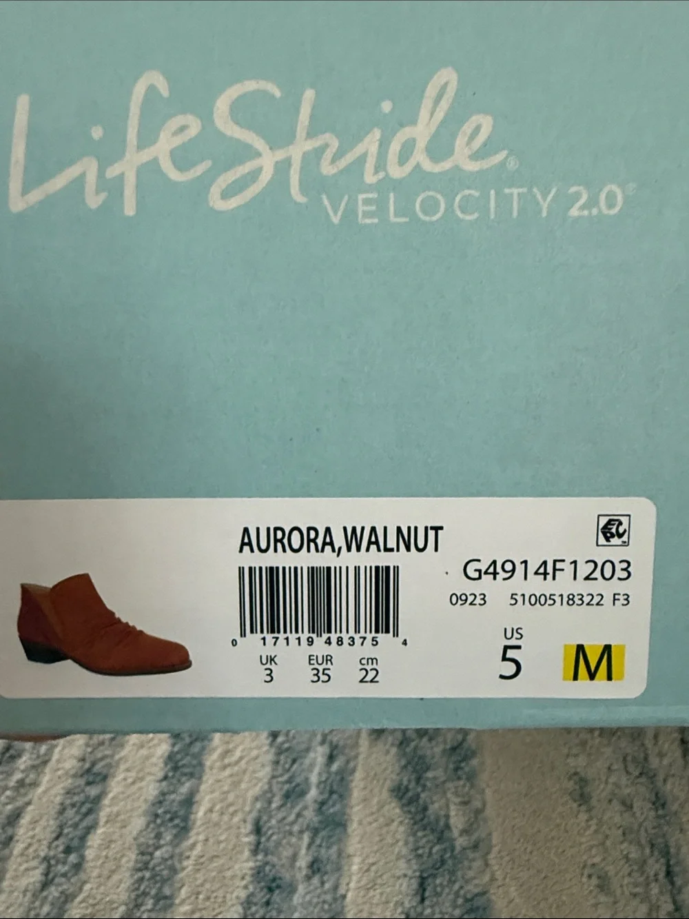 NIB Life Stride Women's Aurora Ankle Boots - Brown Size 5